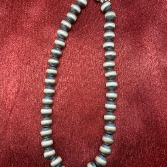 Sterling Silver 11 mm Bead Necklace